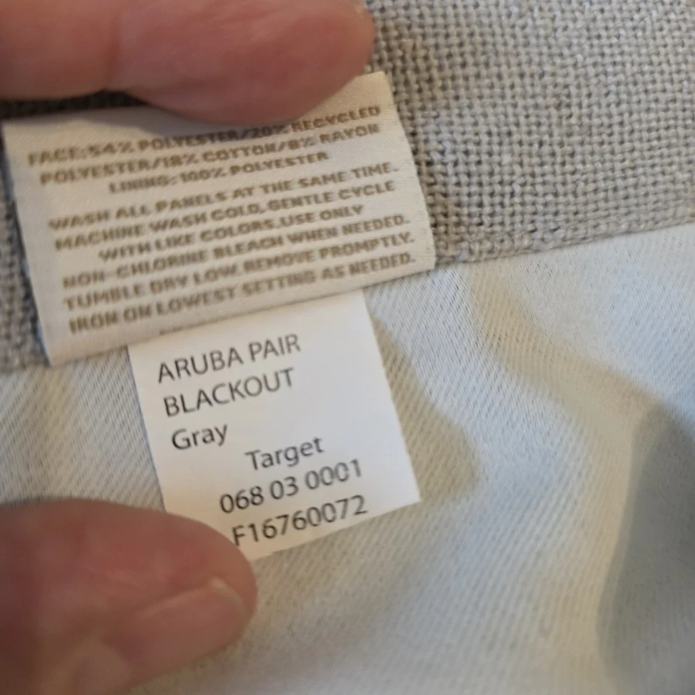 Threshold Aruba Pair Blackout Curtains Gray 2 Panels Inside Pockets 49